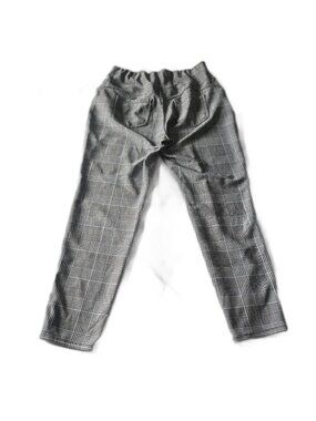I Believe Slimming Pants Womens Plus Size 1X Gray Plaid Soft Stretch Pull On